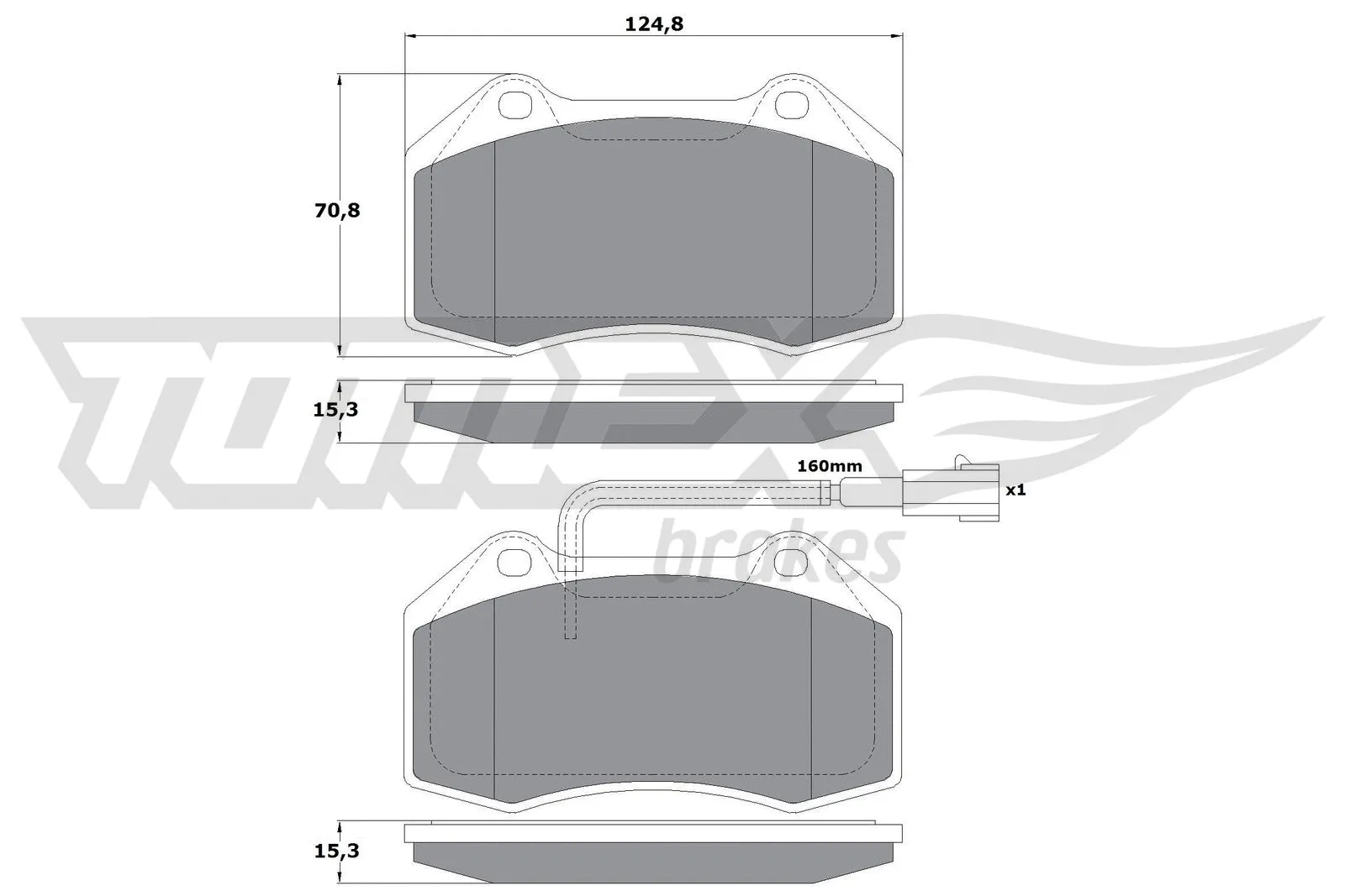 Brake Pad Set, disc brake (TX 16-73)