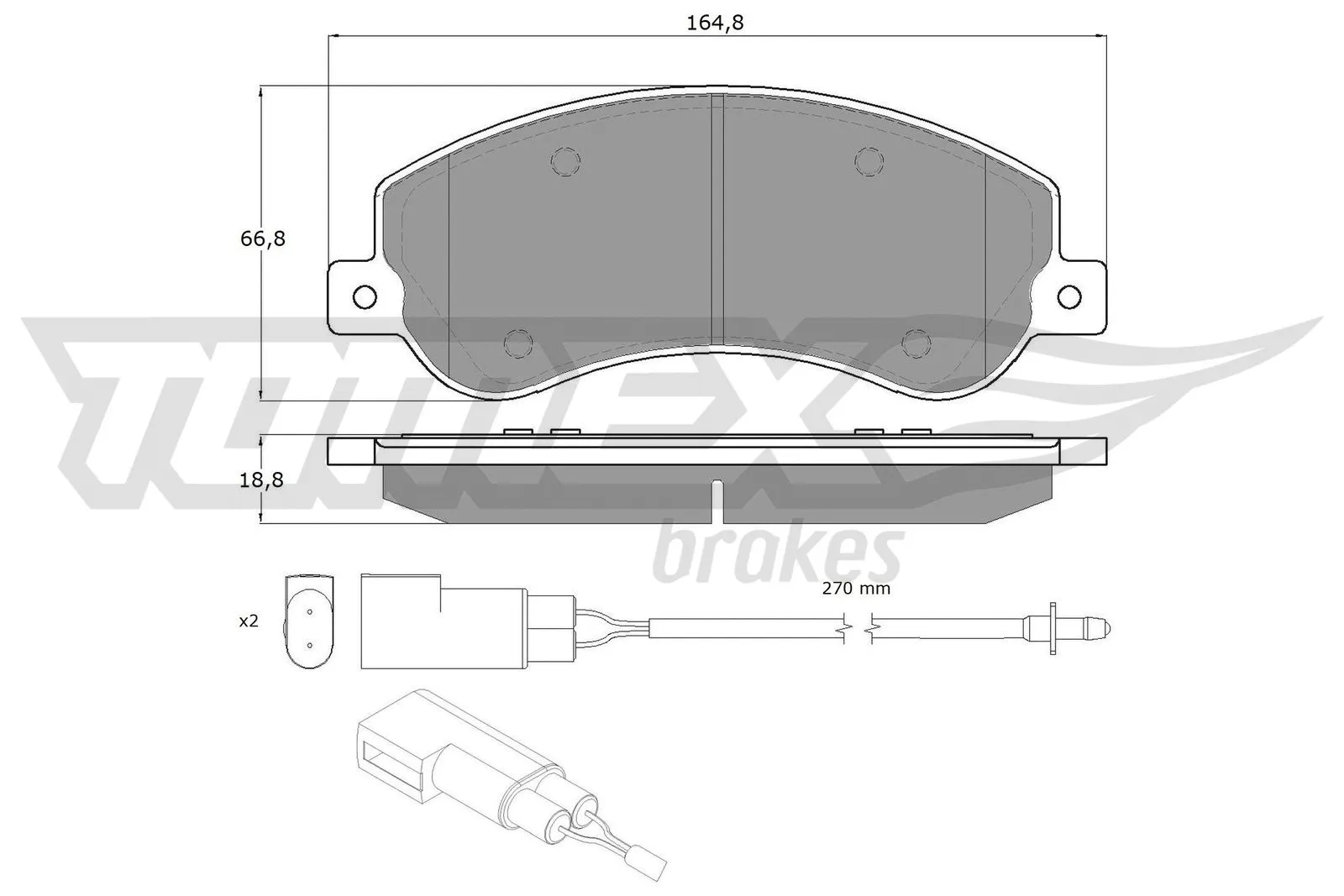 Brake Pad Set, disc brake (TX 14-77)
