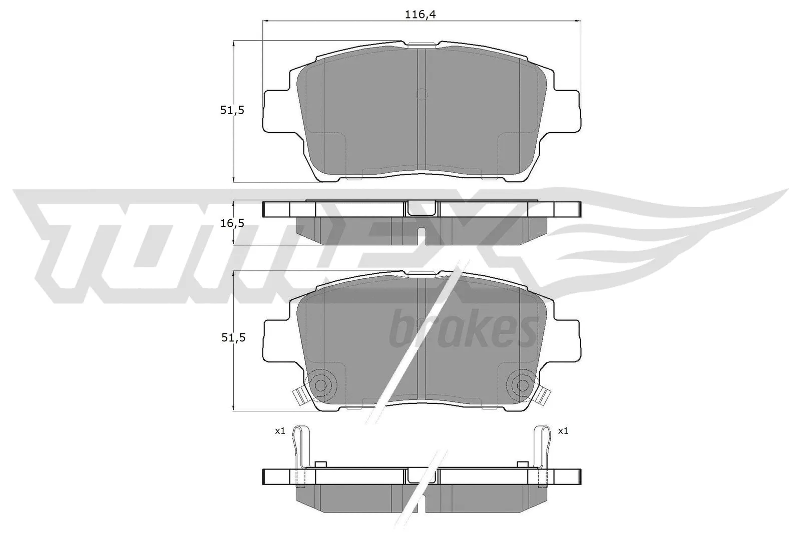 Brake Pad Set, disc brake (TX 13-88)