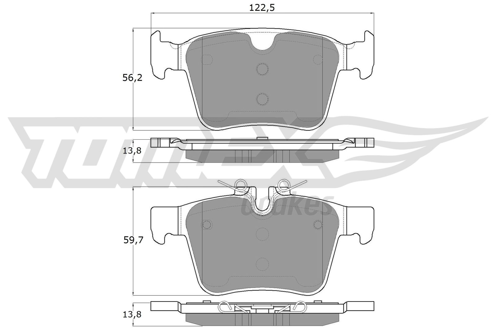 Brake Pad Set, disc brake (TX 18-162)