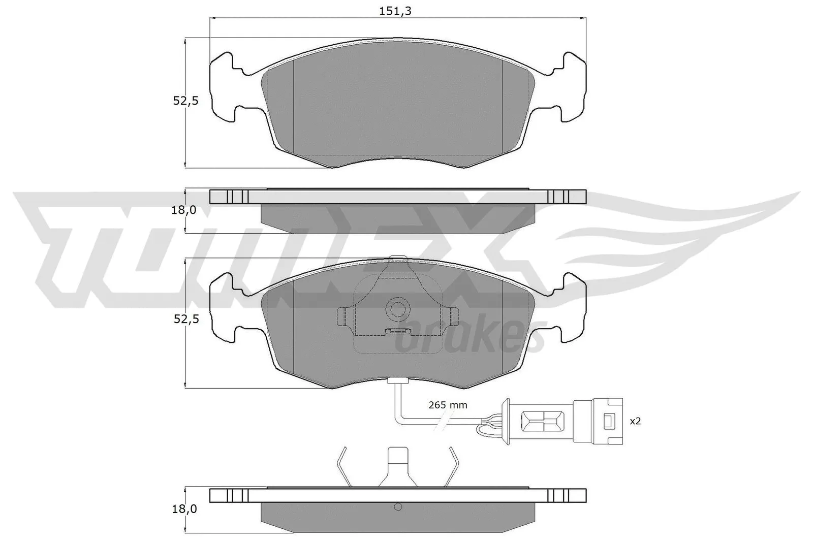 Brake Pad Set, disc brake (TX 11-33)