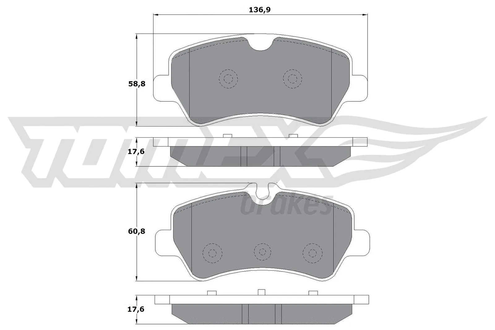 Brake Pad Set, disc brake (TX 16-96)