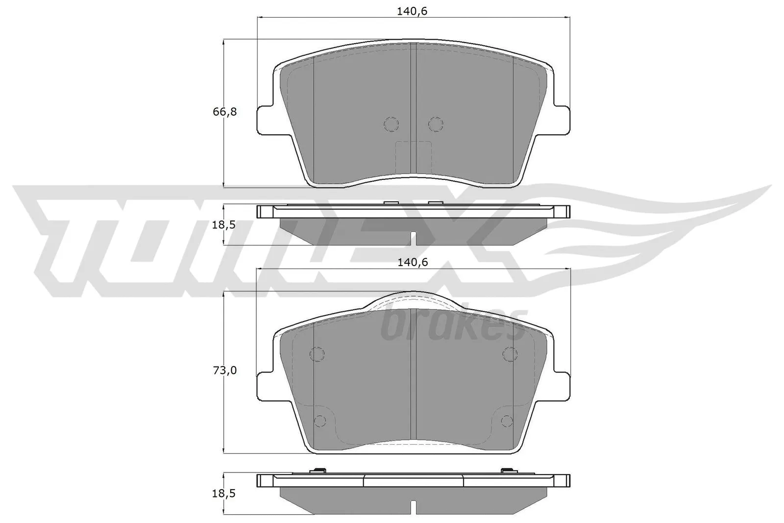 Brake Pad Set, disc brake (TX 19-16)
