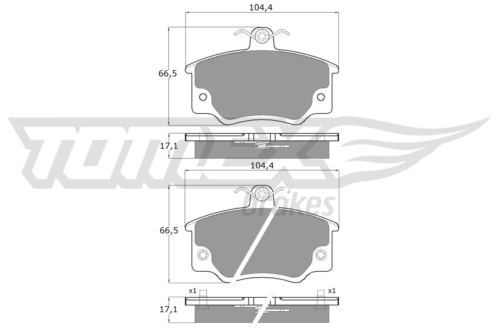 Brake Pad Set, disc brake (TX 10-73)