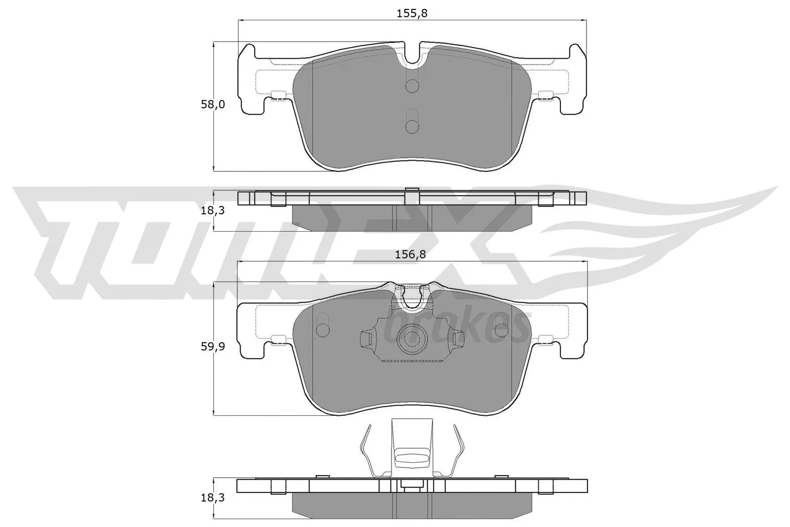 Brake Pad Set, disc brake (TX 18-46)