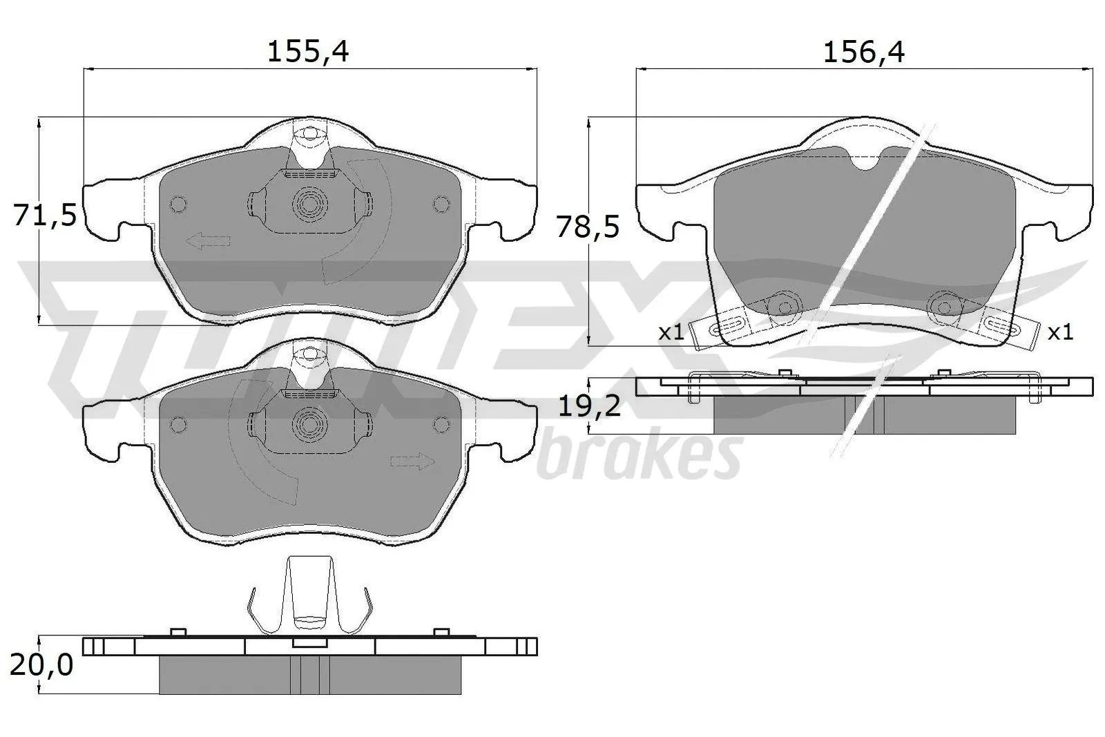 Brake Pad Set, disc brake (TX 12-22)