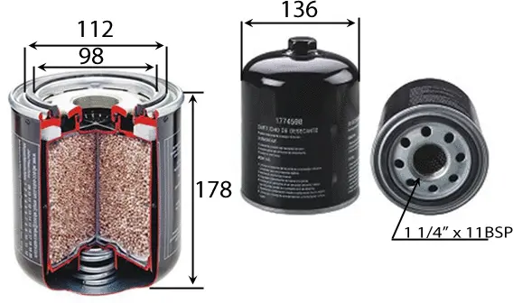 Air Dryer Cartridge, compressed-air system (AD4002)