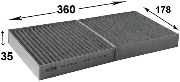 Filter, cabin air (AC0022C)