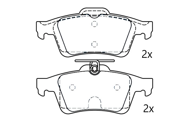 Brake Pad Set, disc brake (NAMJ2M007AUAA)