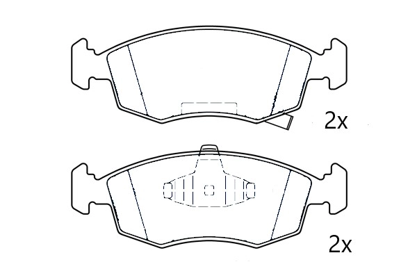 Brake Pad Set, disc brake (NAMJ2K021AMAA)