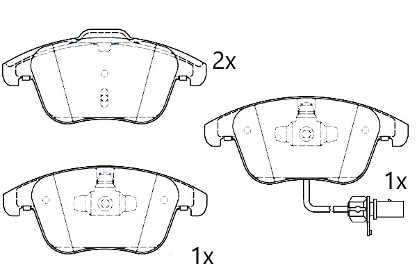 Brake Pad Set, disc brake (NAMJ2K021CFAA)