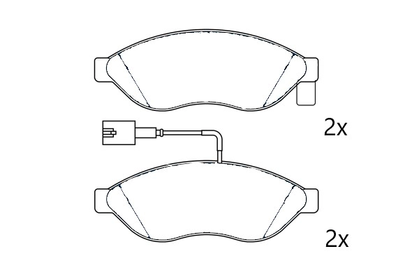 Brake Pad Set, disc brake (NAMJ2K021BLAA)