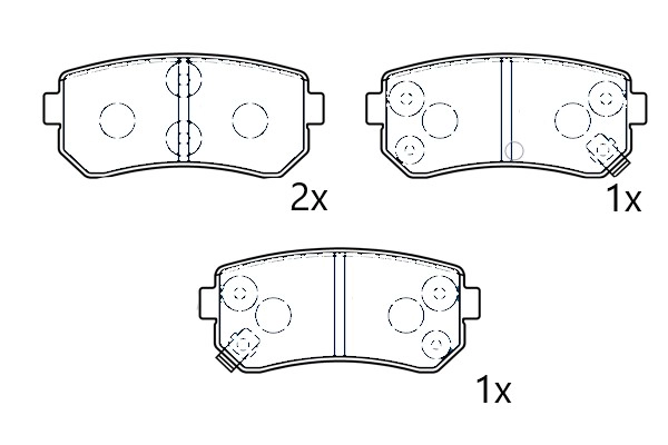 Brake Pad Set, disc brake (NAMJ2M007ASAA)