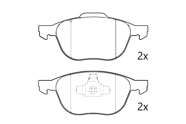 Brake Pad Set, disc brake (NAMJ2K021APAA)