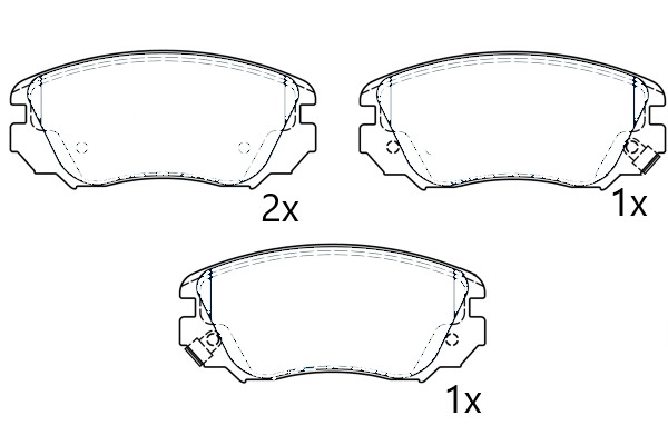 Brake Pad Set, disc brake (NAMJ2K021DSAA)