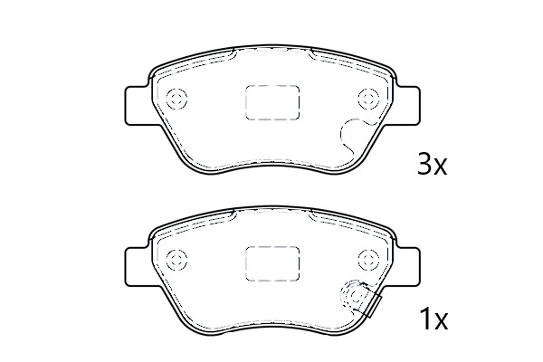 Brake Pad Set, disc brake (NAMJ2K021AHAA)