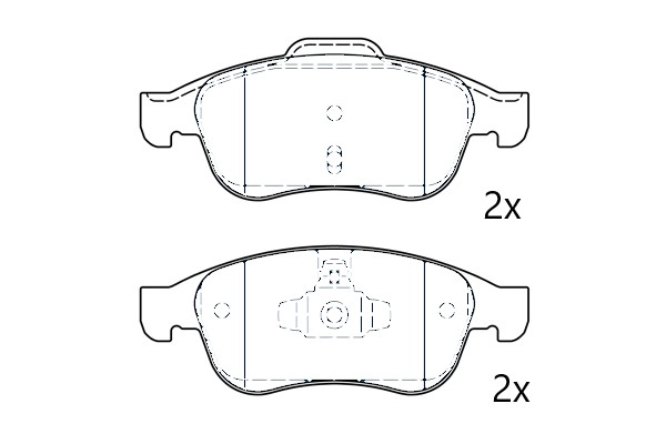 Brake Pad Set, disc brake (NAMJ2K021GDAA)