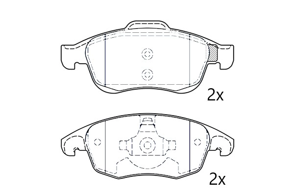 Brake Pad Set, disc brake (NAMJ2K021GBAA)