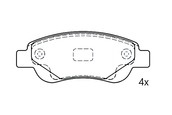 Brake Pad Set, disc brake (NAMJ2K021ANAA)