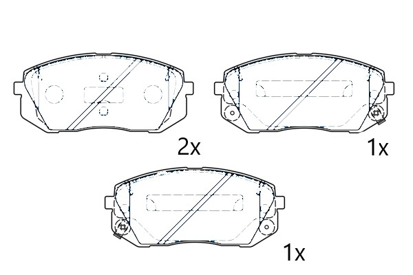 Brake Pad Set, disc brake (NAMJ2K021DCAA)