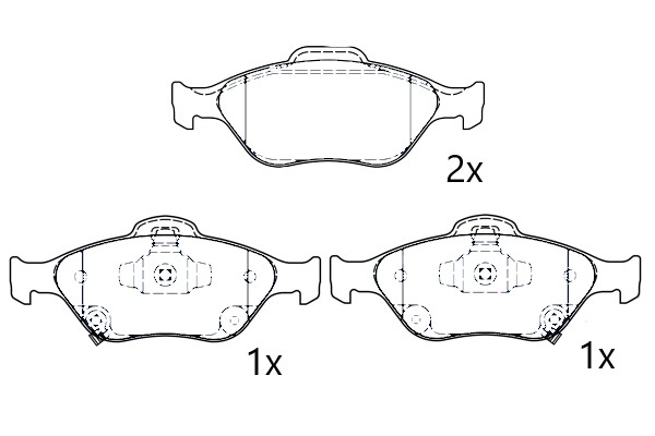 Brake Pad Set, disc brake (NAMJ2K021CBAA)