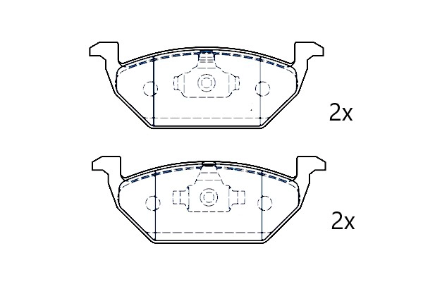 Brake Pad Set, disc brake (NAMJ2K021ABAA)