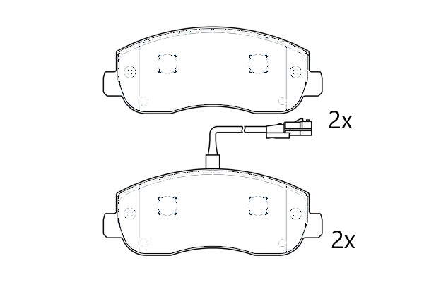 Brake Pad Set, disc brake (NAMJ2K021FZAA)