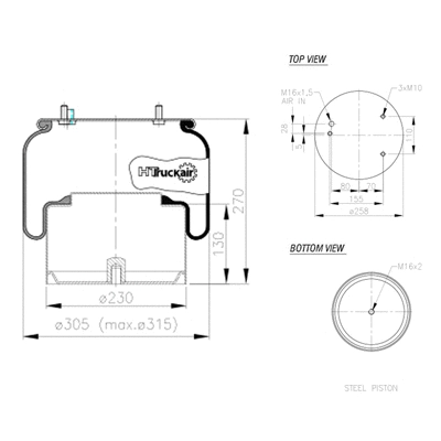 Bellow, air suspension (562.022)