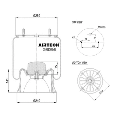 Bellow, air suspension (262.522)