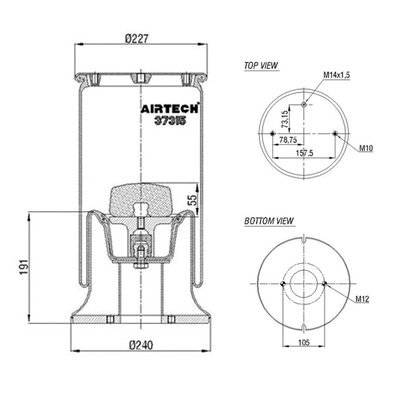 Bellow, air suspension (262.563)