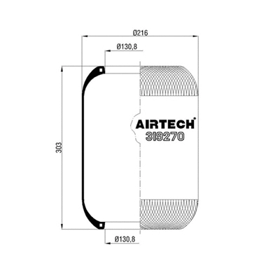Bellow, air suspension (261.100)