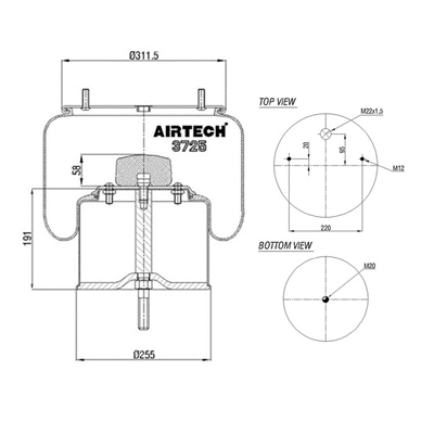 Bellow, air suspension (262.010)
