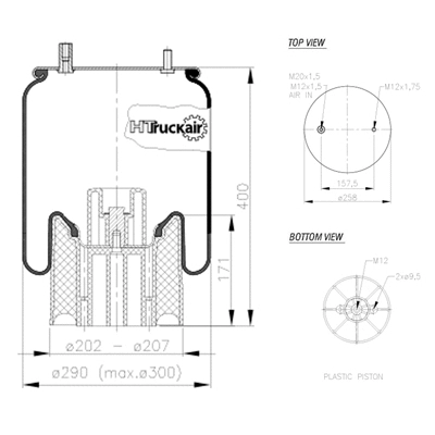 Bellow, air suspension (562.529)