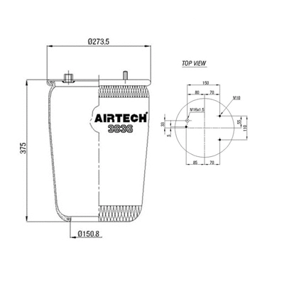 Bellow, air suspension (261.022)
