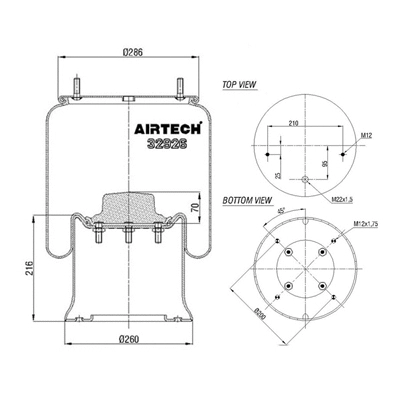 Bellow, air suspension (262.534)