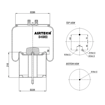 Bellow, air suspension (262.066)