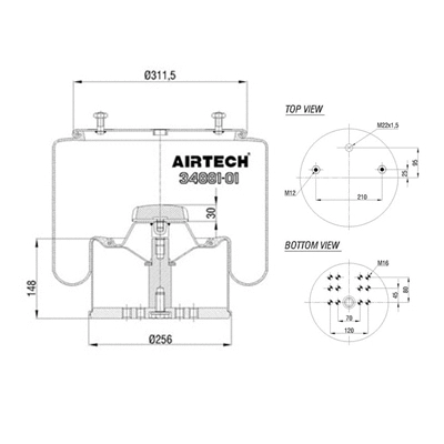 Bellow, air suspension (262.059)