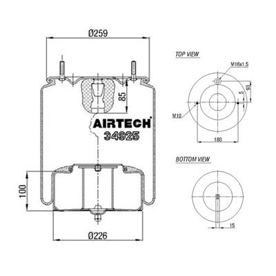 Bellow, air suspension (262.526)