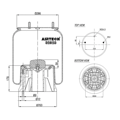 Bellow, air suspension (262.582)