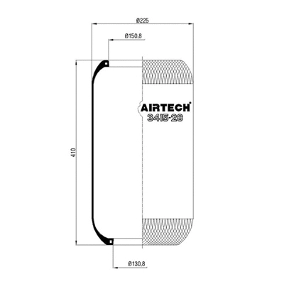 Bellow, air suspension (261.108)