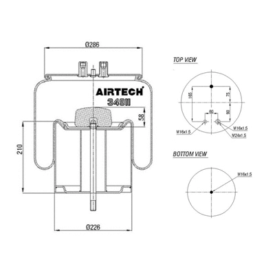 Bellow, air suspension (262.065)