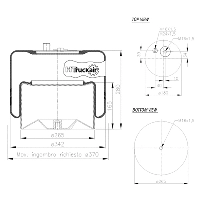 Bellow, air suspension (562.580)