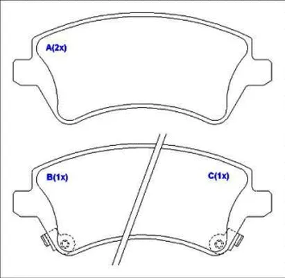 Brake Pad Set, disc brake (1643071880)