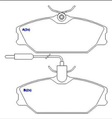 Brake Pad Set, disc brake (1635834480)