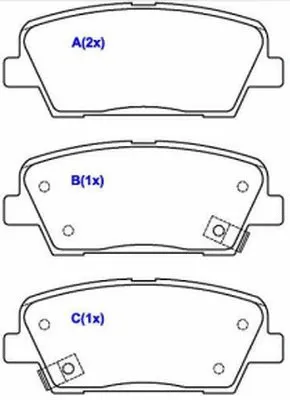 Brake Pad Set, disc brake (1643080880)