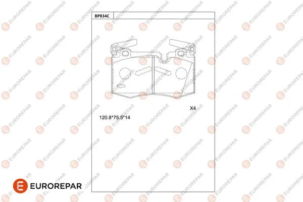 Brake Pad Set, disc brake (1681274080)
