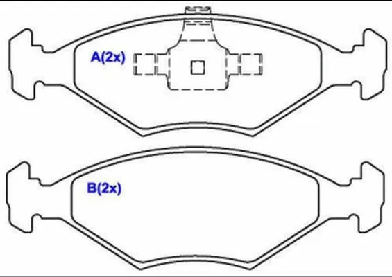 Brake Pad Set, disc brake (1635834880)