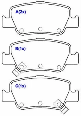 Brake Pad Set, disc brake (1643079280)