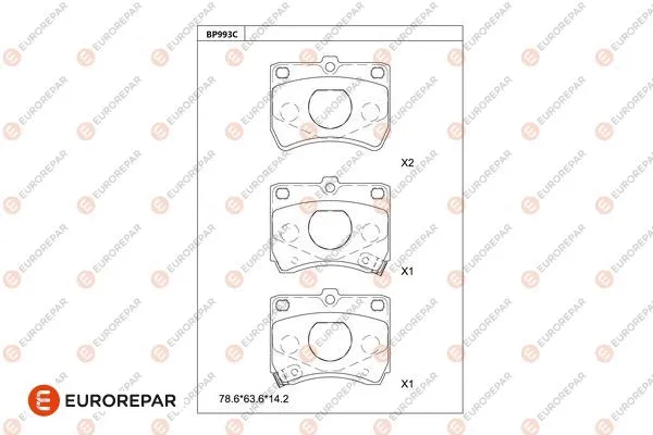 Brake Pad Set, disc brake (1681275280)