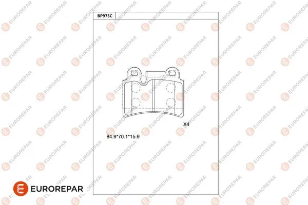 Brake Pad Set, disc brake (1681265580)